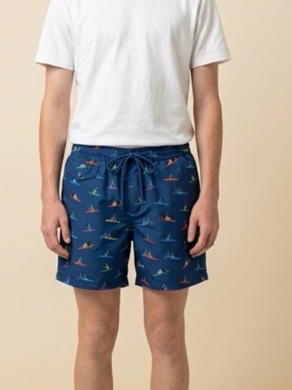 JW Anderson x Uniqlo Men’s Blue Rowing Print Swim Trunks M